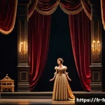 Home 20 프랑스어 프랑스어 고전 문학 - A grand 17th-century French classical theater stage scene depicting a tragic moment from "Phèdre" by...